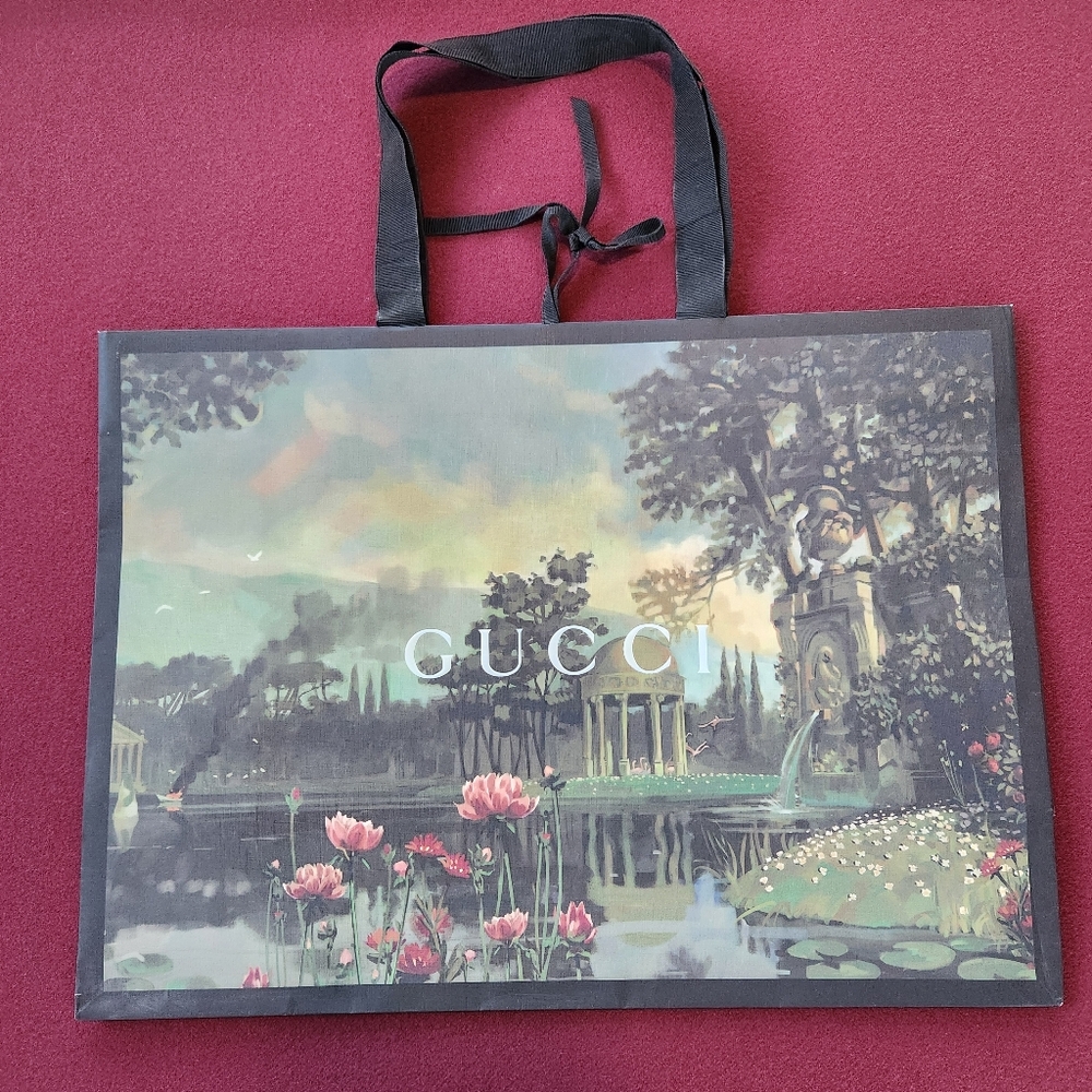 GUCCI Scenic Garden EMPTY Paper Shopping Bag - Picture 4 of 9